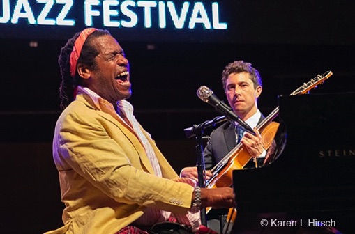 Lionel Cole playing the piano
